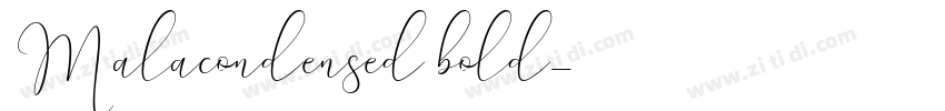 Malacondensed bold字体转换